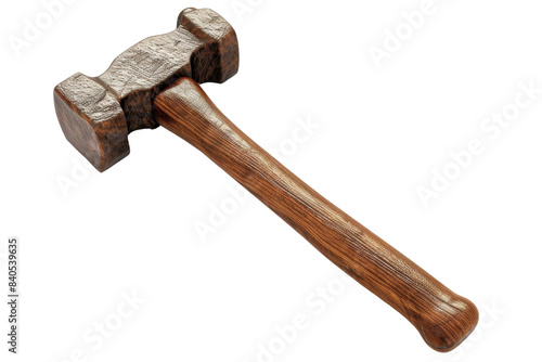 A wooden and metal hammer with a double-headed design, suitable for heavy-duty construction and demolition work.