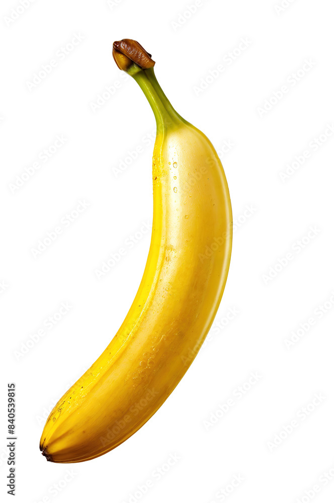 Single Fresh Yellow Banana isolated on PNG Cutout Single Fresh Yellow Banana isolated on PNG Cutout
