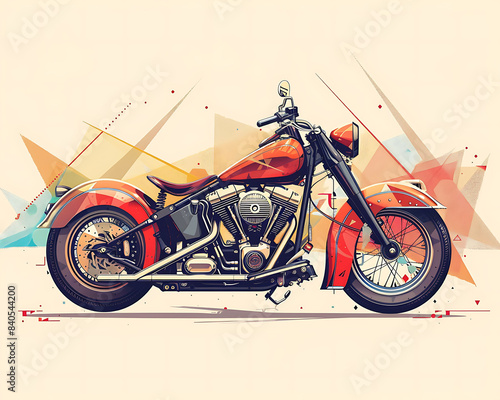 A classic motor built with geometric style