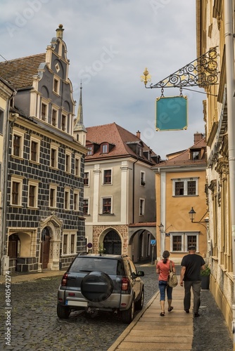 Obraz na płótnie görlitz, deutschland - typische häuser in der altstadt w salonie