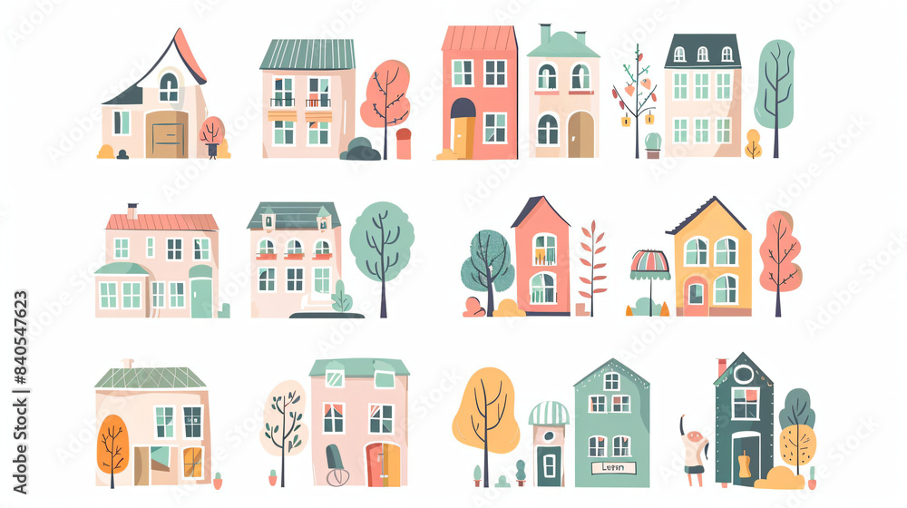 A set of house graphics for web & design. A set of house graphics for web & design.