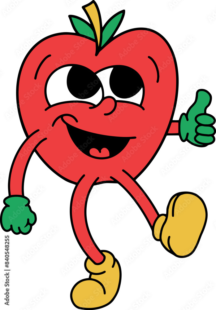 Fototapeta premium apple vintage character color 19