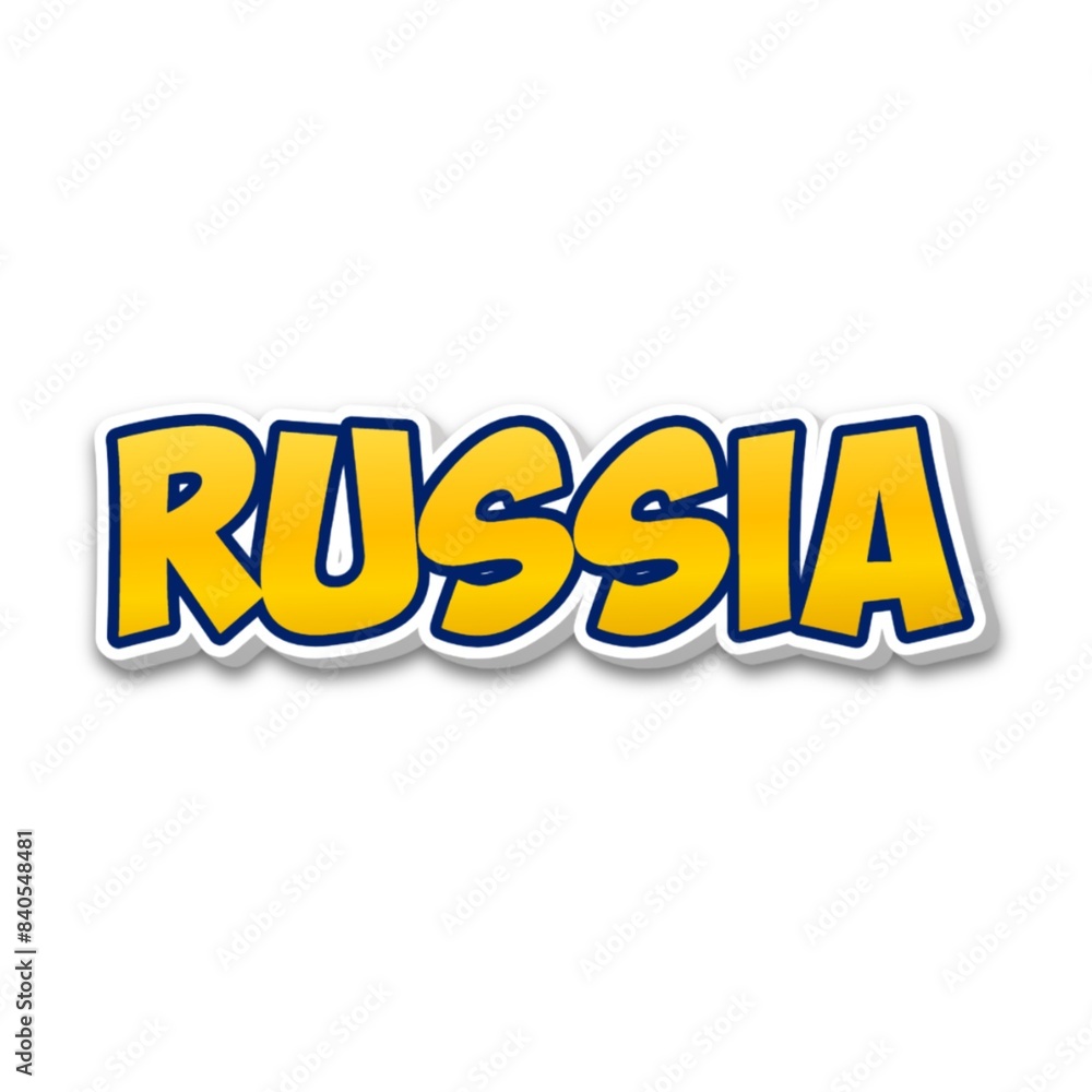 3D Russia text poster art