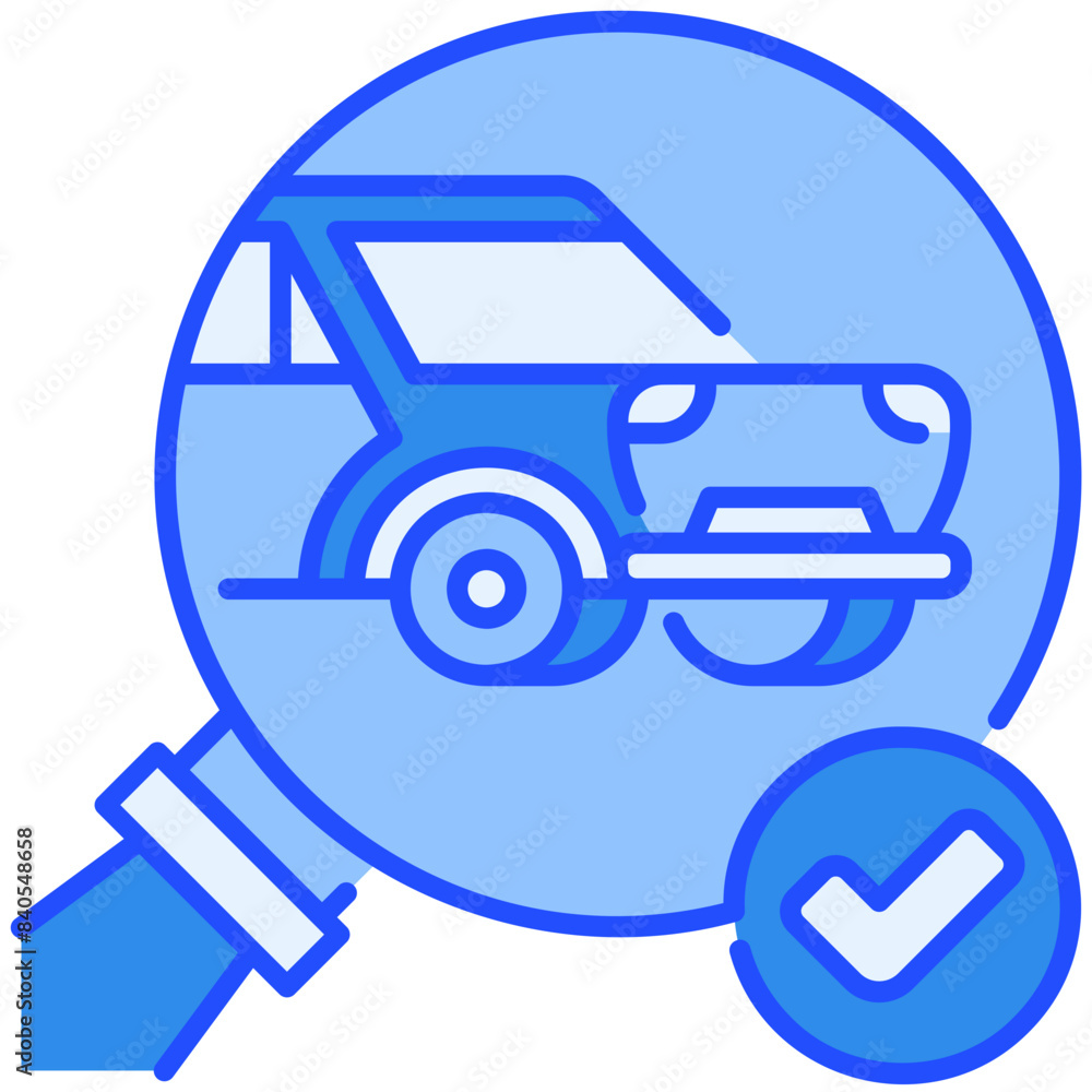 Inspection Blue Color Icon Inspection Blue Color Icon
