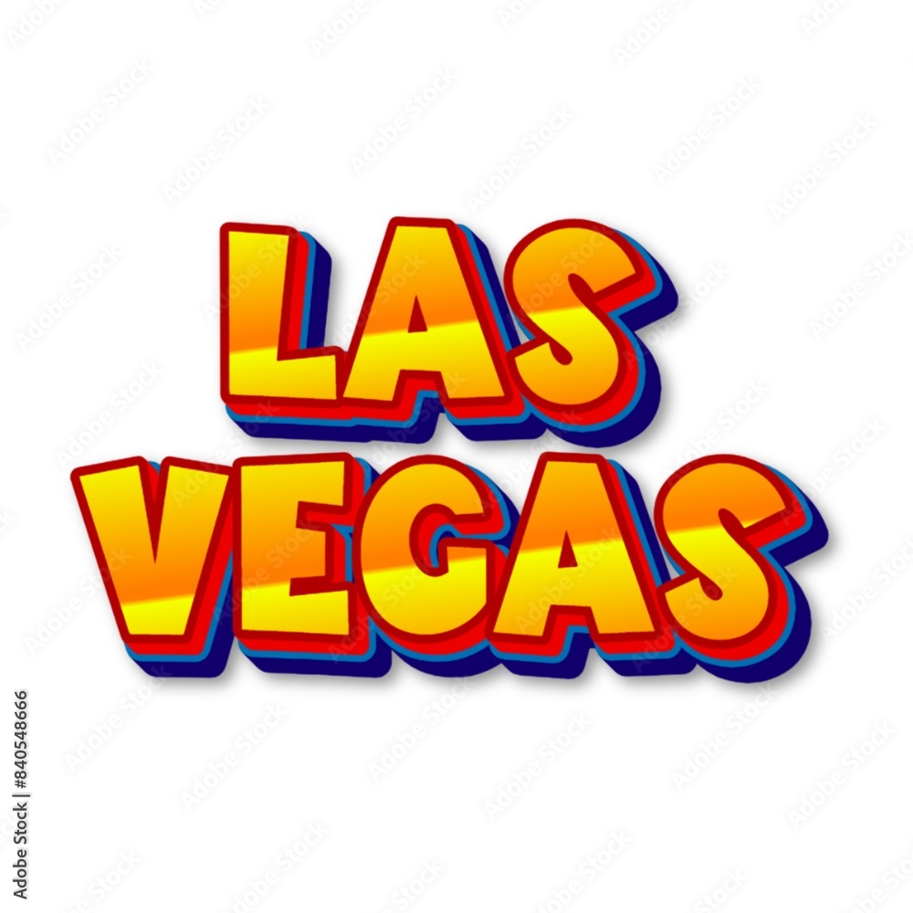 3D Las vegas text poster 3D Las vegas text poster