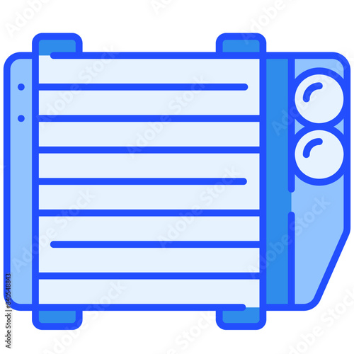Heater Blue Color Icon
