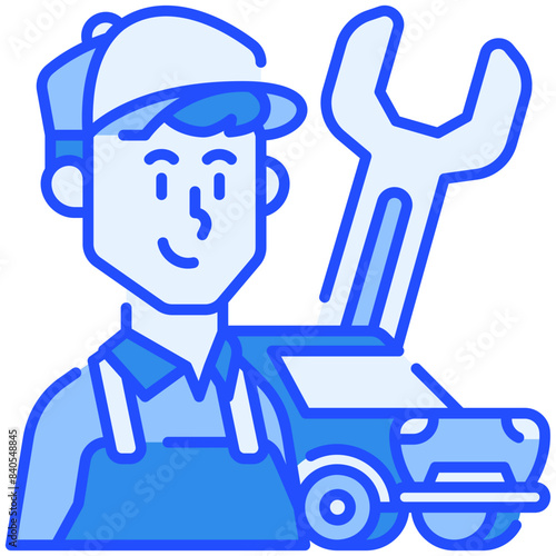 Mechanic Blue Color Icon