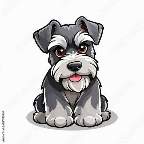 Standard Schnauzer Dog vector illustration
