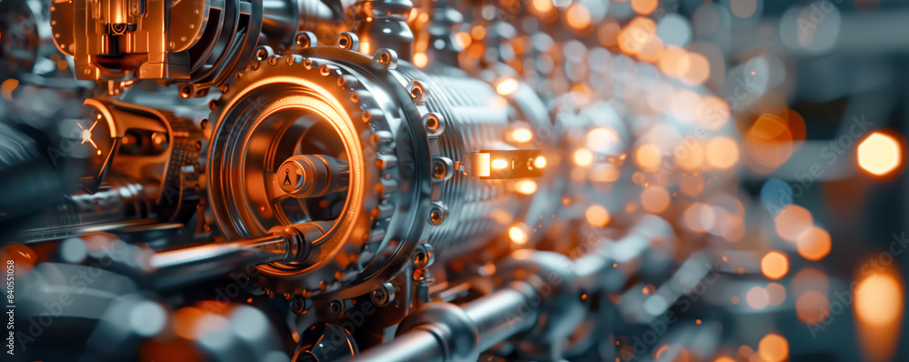 Abstract illustration of engine on the futuristic background ...