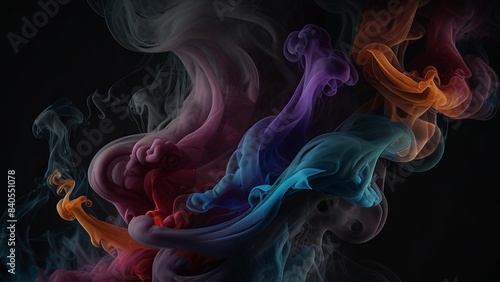 Abstract colorful smoky background