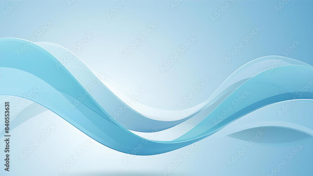 Gentle Blue Fluid Shapes, Light and Airy Abstract Wave Design with Smooth Flow Gentle Blue Fluid Shapes, Light and Airy Abstract Wave Design with Smooth Flow