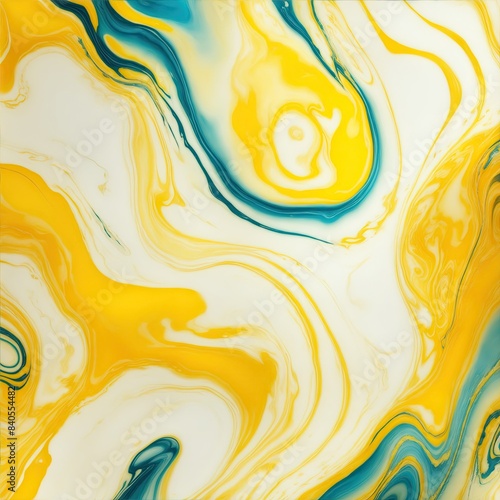Yellow, blue and White marble textured background
