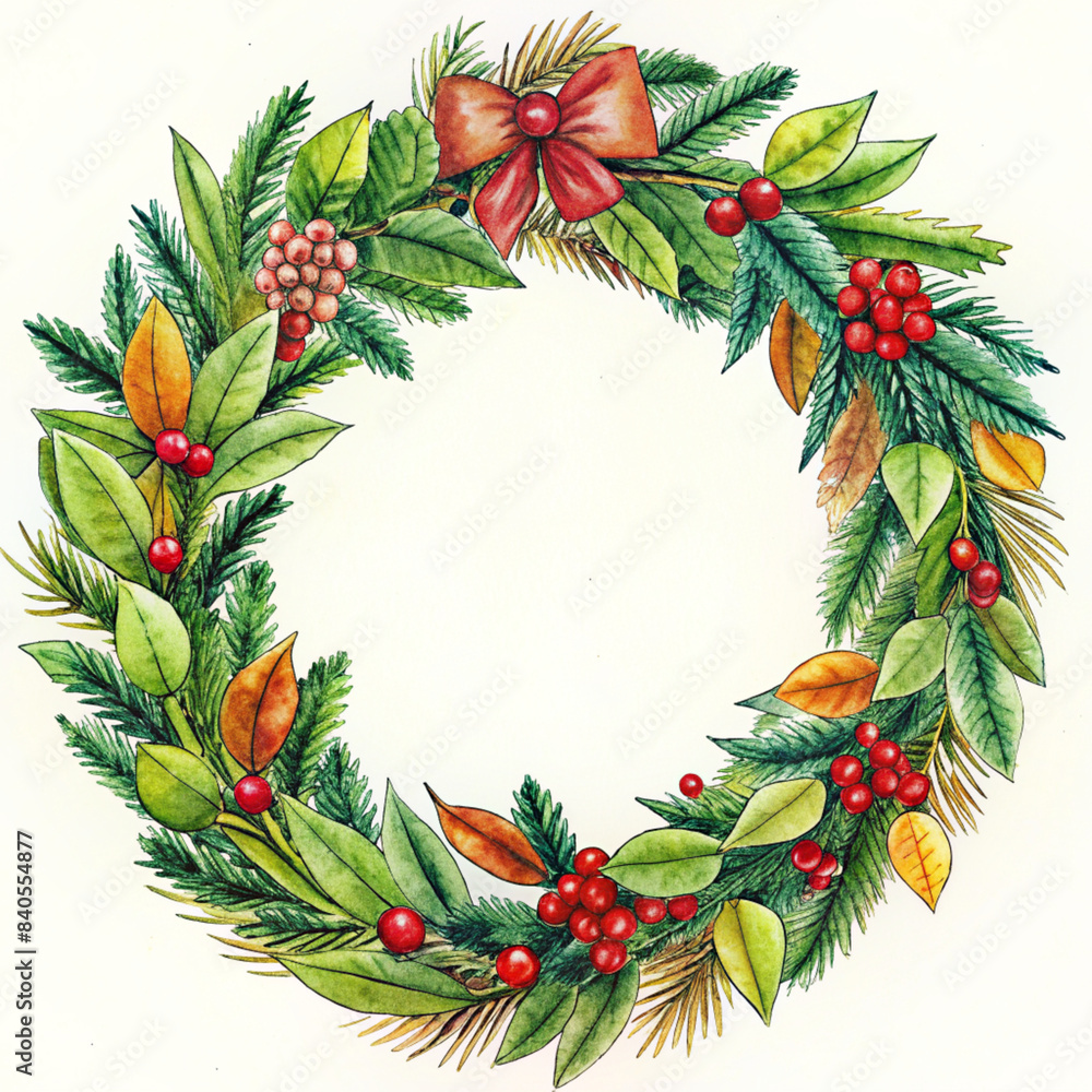 Fototapeta premium christmas wreath