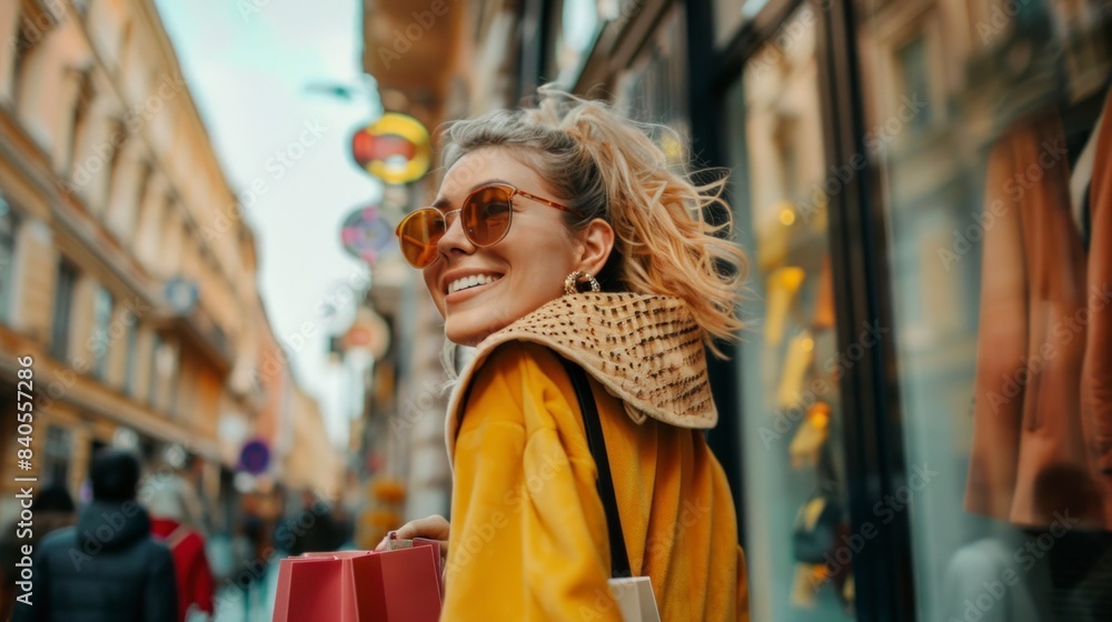 beautiful woman shopping in stores beautiful woman shopping in stores