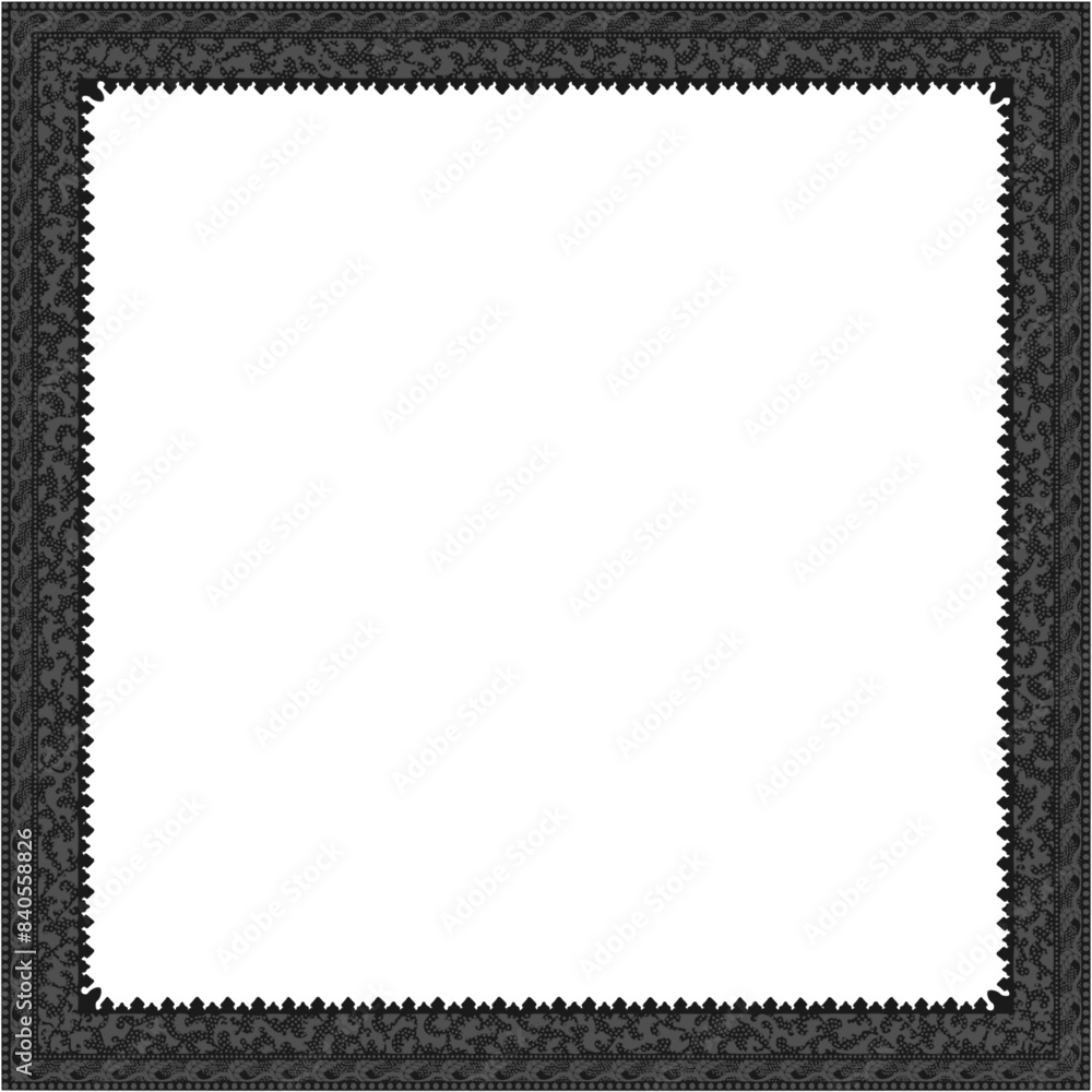 Gothic stylised ornamental frame. Floral patterned decoration. Gothic stylised ornamental frame. Floral patterned decoration.