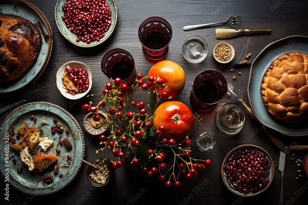 Rosh Hashanah juish traditional festive Rosh Hashanah juish traditional festive