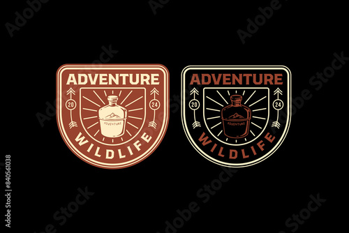outdoor drinking bottles outdoor logo design for wildlife adventure and survival kit sport business