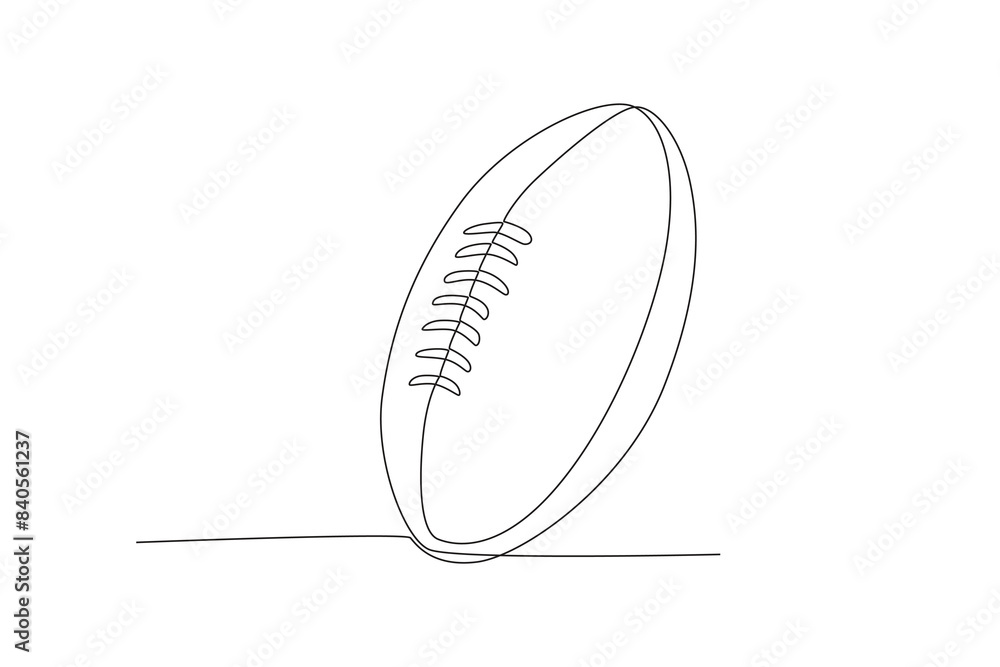 Continuous one line drawing of American football ball. Modern continuous line draw design graphic vector illustration
Continuous one line drawing of American football ball. Modern continuous line draw design graphic vector illustration