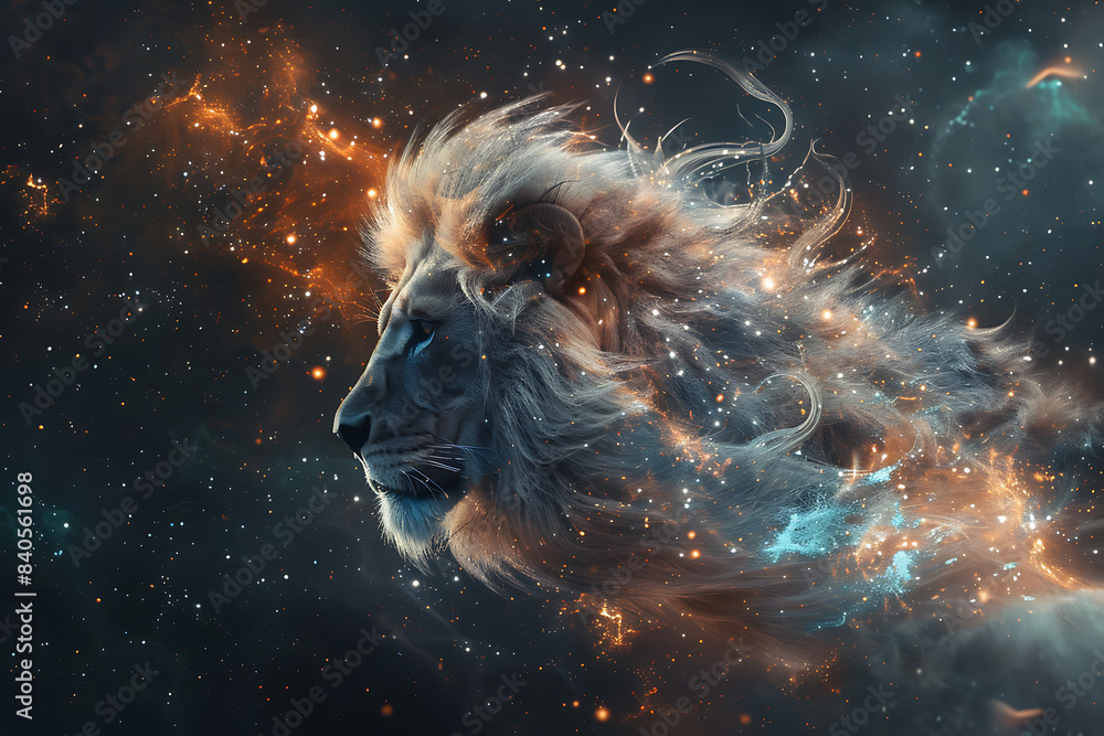A stunning illustration of the zodiac sign Leo, featuring intricate details and vibrant colors that highlight its majestic symbolism. A stunning illustration of the zodiac sign Leo, featuring intricate details and vibrant colors that highlight its majestic symbolism.