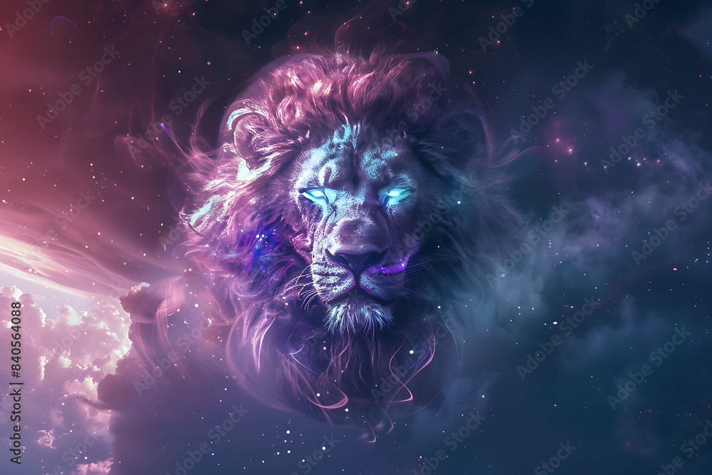 A stunning illustration of the zodiac sign Leo, featuring intricate details and vibrant colors that highlight its majestic symbolism.
