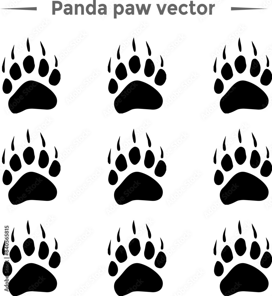 Panda paw vector Panda paw vector