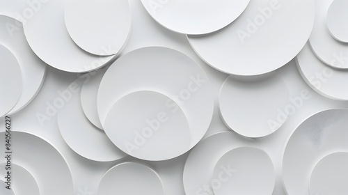 Smooth Circular Aluminum Metal Flat Lay on White Background