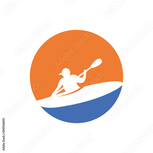 Kayak boat logo icon