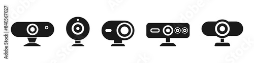 Webcam icon set. Web camera symbol, logotype. Vector illustration