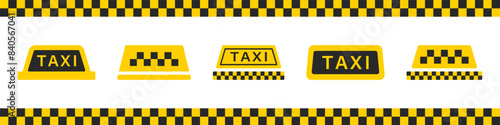 Taxi service icon. Taxi sign, symbol, flat style. Vector illustration