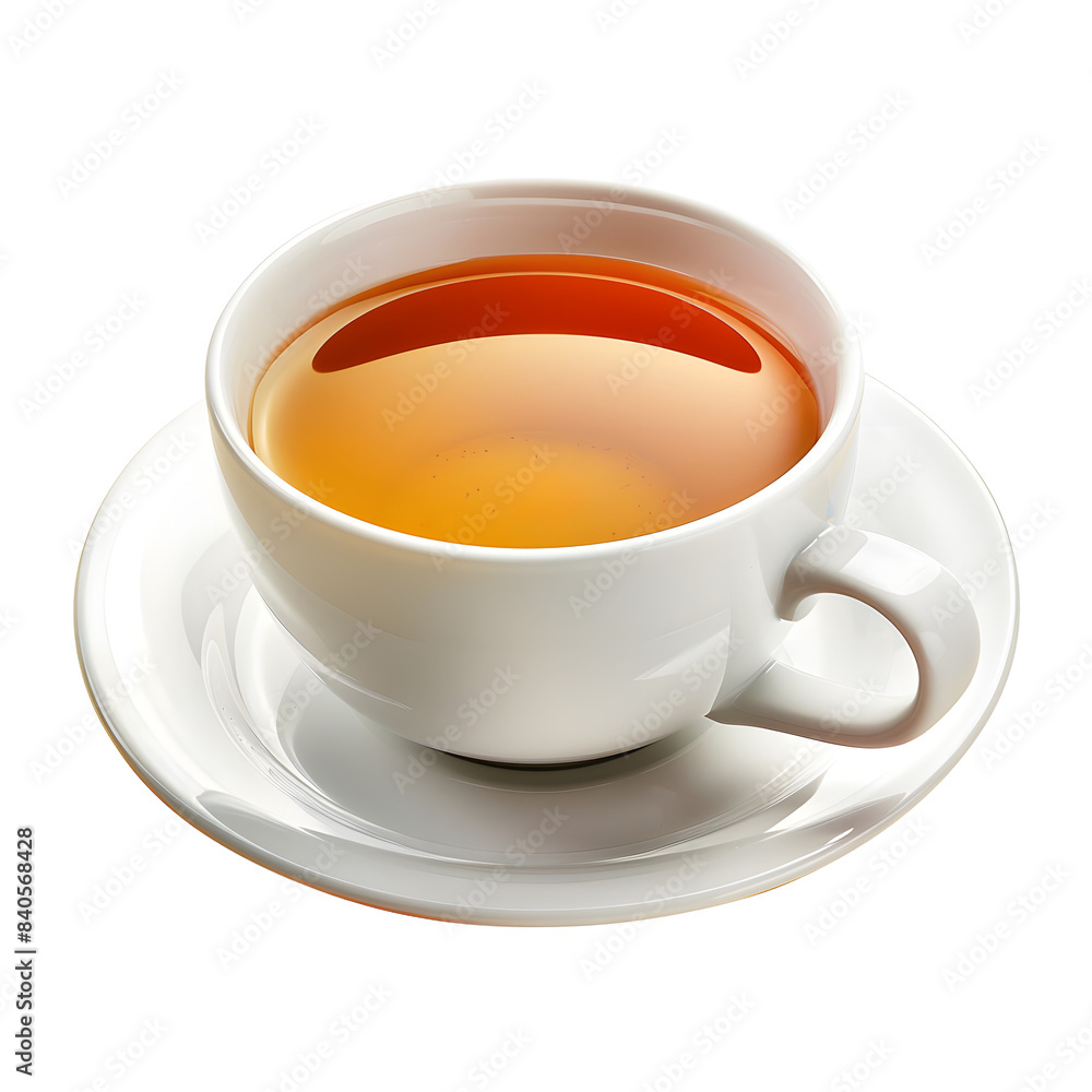 freshly brewed cup of tea isolated on transparent background. generative ai freshly brewed cup of tea isolated on transparent background. generative ai