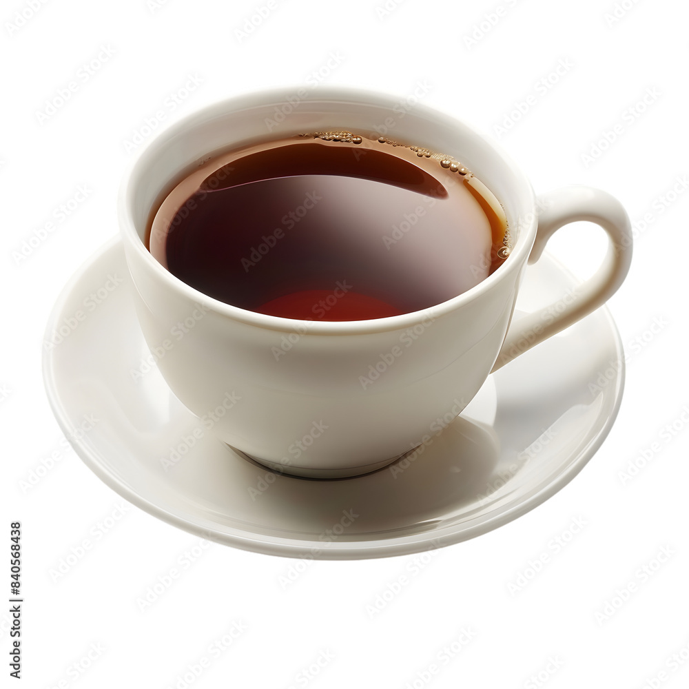 freshly brewed cup of tea isolated on transparent background. generative ai freshly brewed cup of tea isolated on transparent background. generative ai