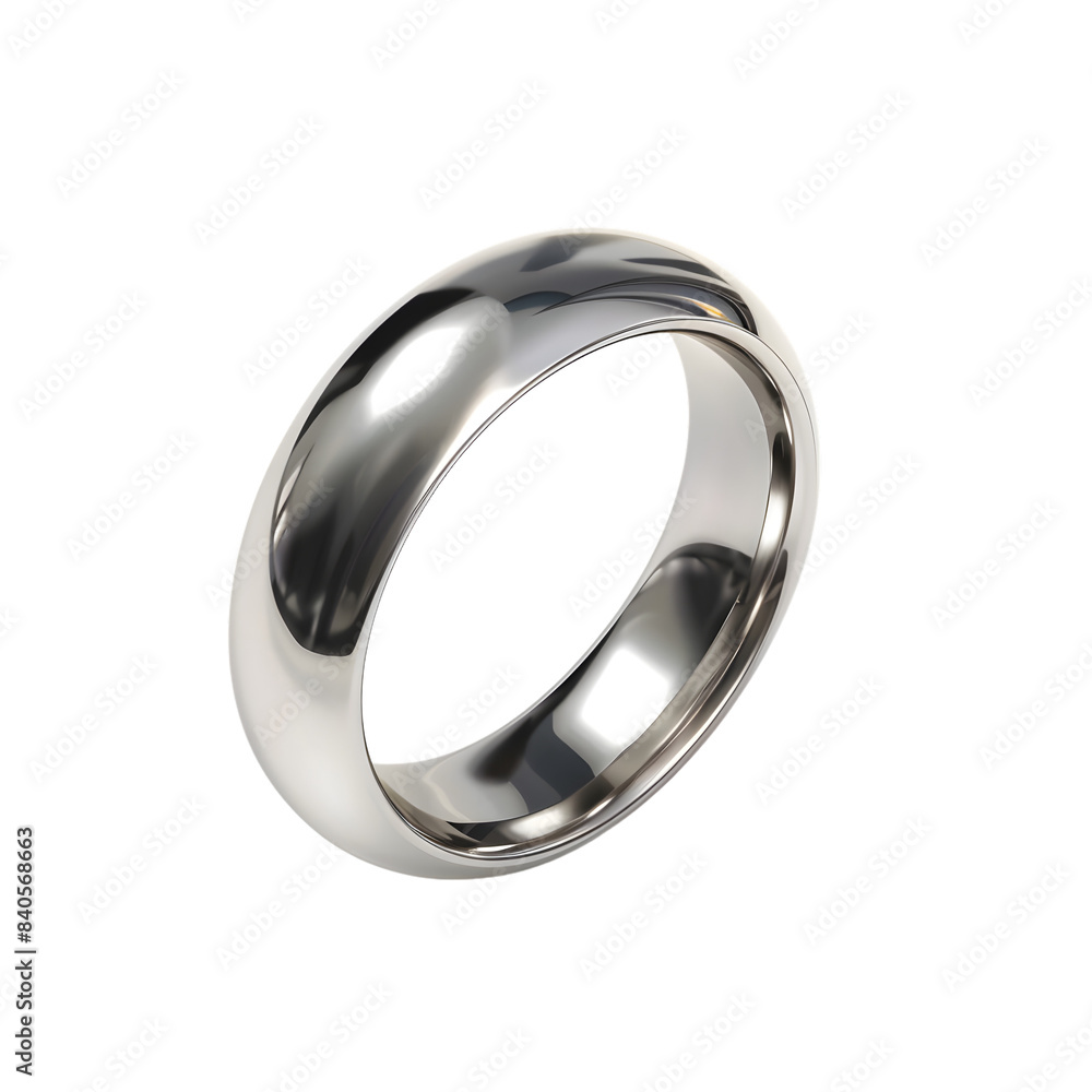 silver ring isolated on transparent background. generative ai silver ring isolated on transparent background. generative ai