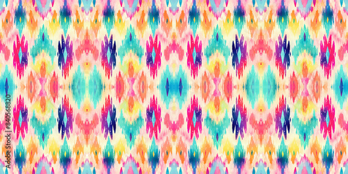Seamless batik pattern,Seamless tribal batik pattern,and Seamless colorful pattern resemble ethnic boho, Aztec,and ikat styles.designed for use in wallpaper,fabric,curtain,carpet,Batik Embroidery