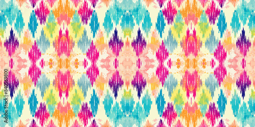 Seamless batik pattern,Seamless tribal batik pattern,and Seamless colorful pattern resemble ethnic boho, Aztec,and ikat styles.designed for use in wallpaper,fabric,curtain,carpet,Batik Embroidery