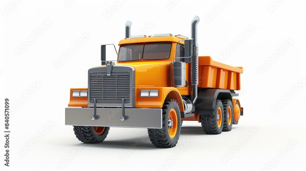 a 3D rendering of a dump truck. 