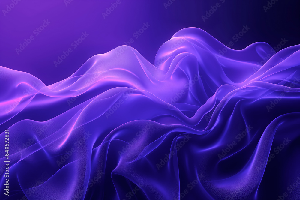 A colorful, flowing transparent silk fabric on a dark blue background. Generative AI A colorful, flowing transparent silk fabric on a dark blue background. Generative AI