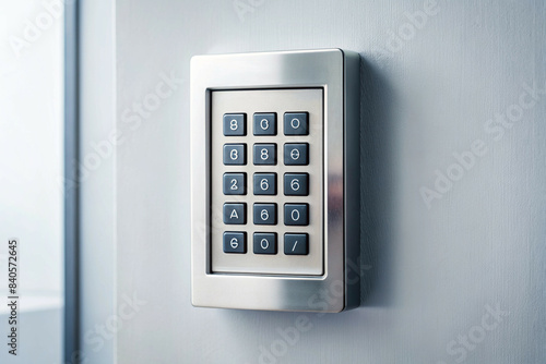 Secure access keypad installed at the entrance of a high-security facility