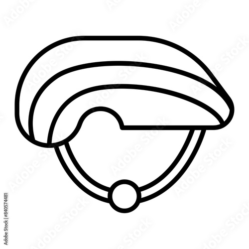 bicycle helmet icon. outline icon