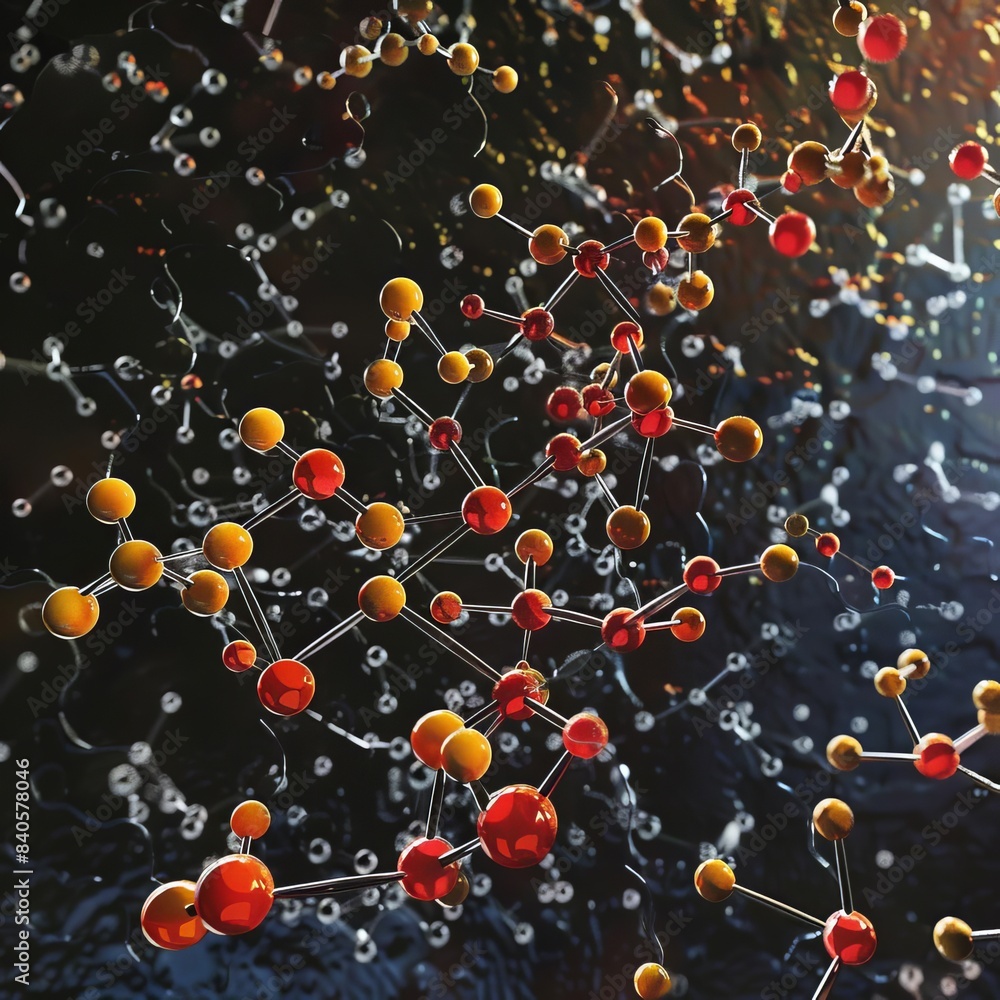45 Microscopic view of 3D printed nano molecular structure artwork 45 Microscopic view of 3D printed nano molecular structure artwork
