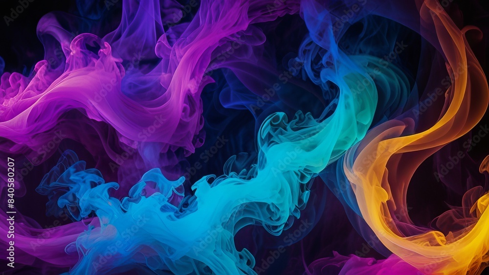 Fototapeta premium Abstract colorful smoky background