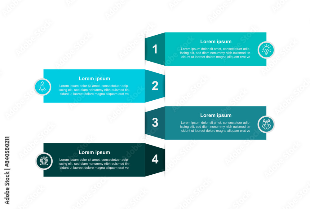 Vector template infographic element with 4 step can be used for workflow, business information, presentation data or web graphic design Vector template infographic element with 4 step can be used for workflow, business information, presentation data or web graphic design