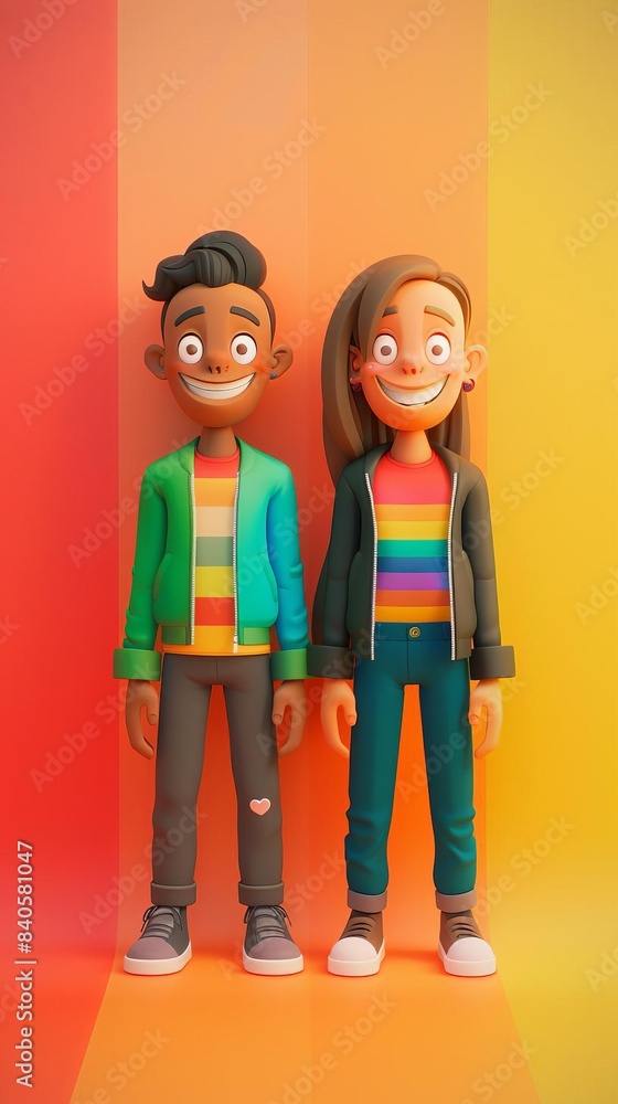 30 Animated 3D cartoon characters celebrating LGBTQ rights and equality ...