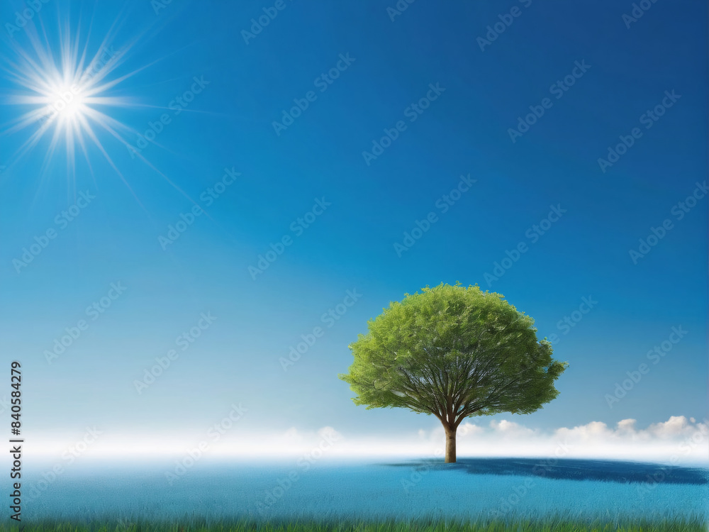 Obraz premium A serene, clear blue sky with no clouds in sight.