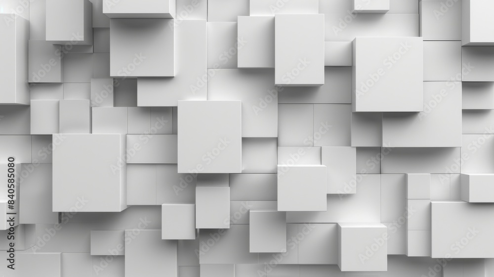 Abstract 3d rendering of white cubes background. Futuristic technology style. Abstract 3d rendering of white cubes background. Futuristic technology style.