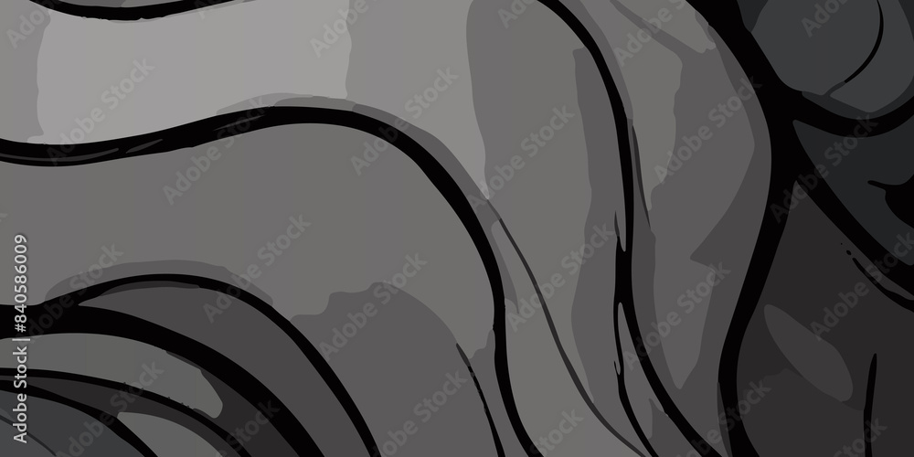 Fototapeta premium Elegant Dark Abstract Background Design in Black. Dark Abstract Background with many waves. Black Abstract Design for Modern Aesthetics Intricate Dark Abstract Background