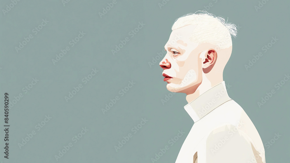 albino male illustration albino male illustration