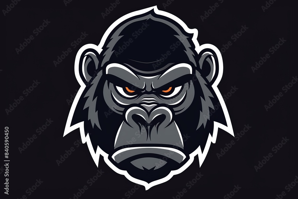 Monkey head cartoon character Monkey head cartoon character