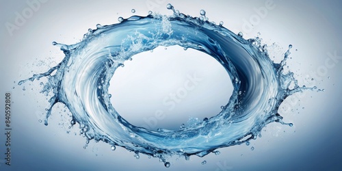 Water splashing in a circular pattern with foam and waves   water  circle  splash  foam  wave  blue  movement  nature  wet  refreshing