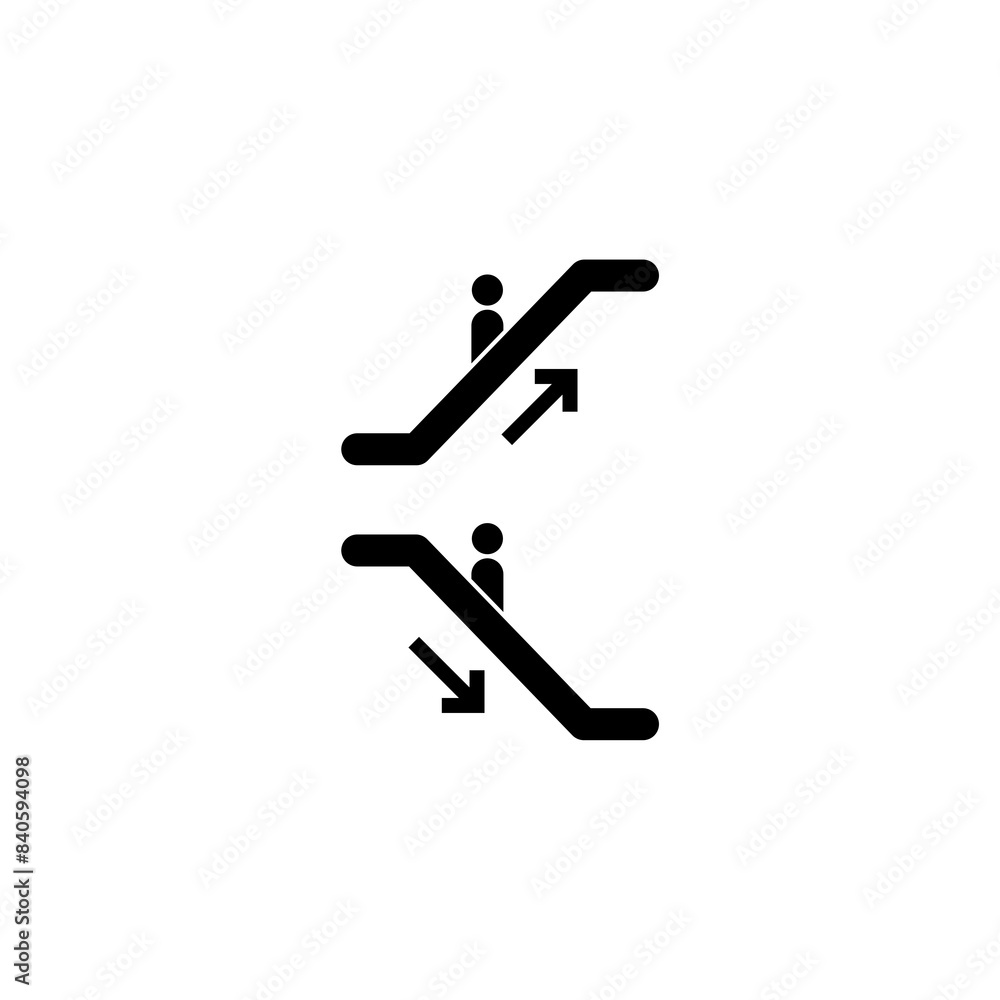 Escalator elevator icon isolated on white background Escalator elevator icon isolated on white background