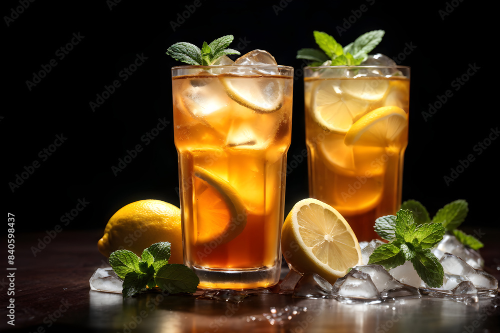 glass of lemonade glass of lemonade